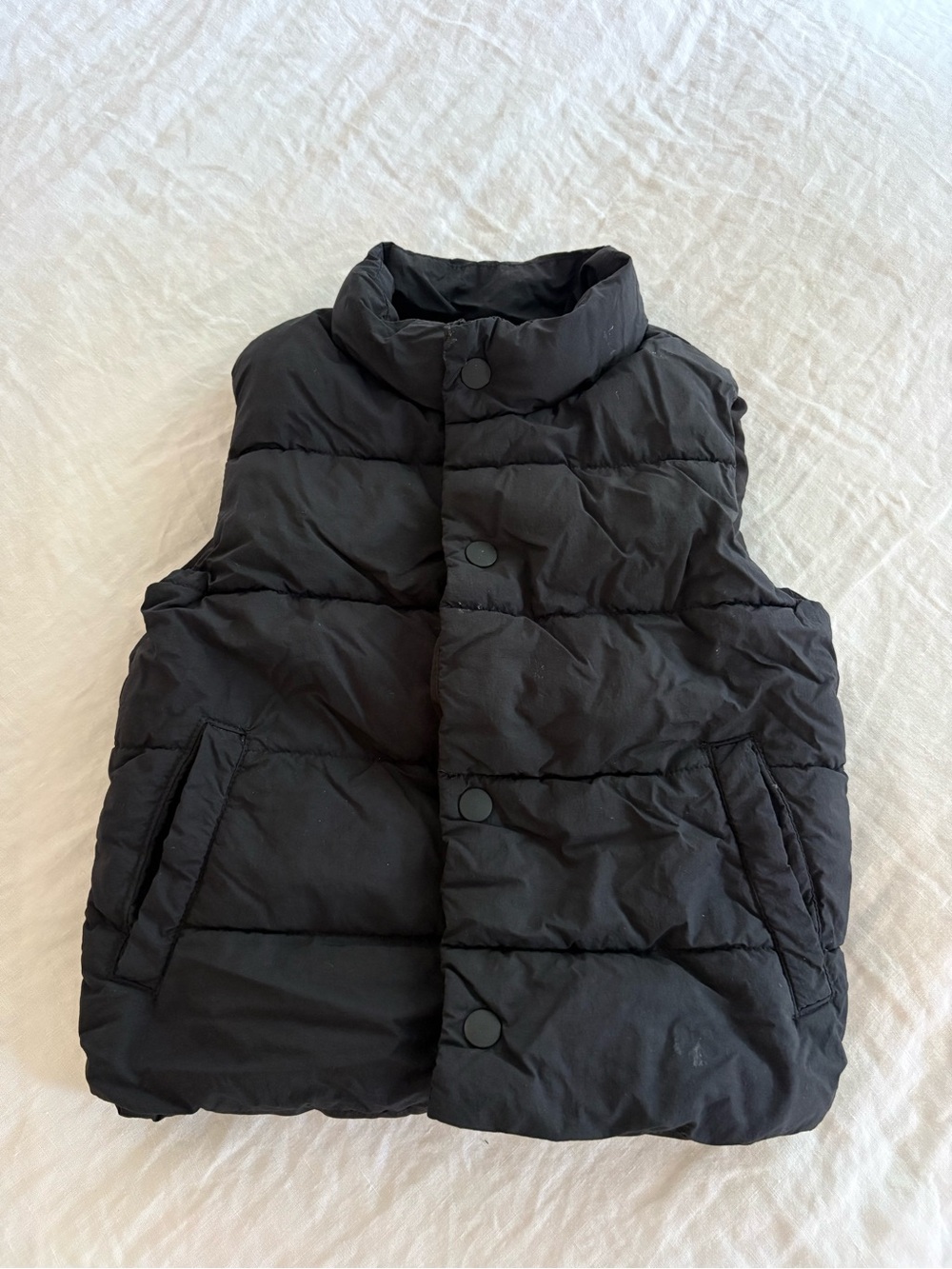Zara Black Quilted Puffer Vest